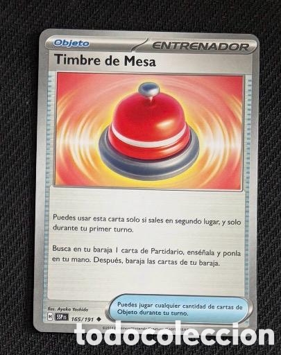 Coleccionismo cromos antiguos: 165/191 Timbre de mesa CARTA POKEMON TCG