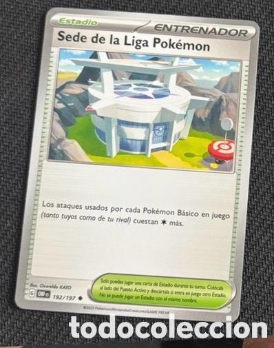 Coleccionismo cromos antiguos: 192/197 Sede de la liga pokemon CARTA POKEMON TCG
