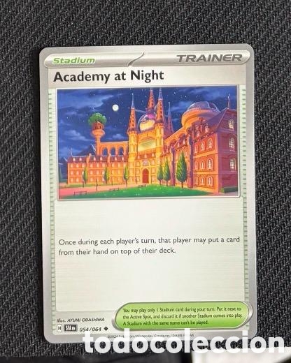 Coleccionismo cromos antiguos: 054/064 Academy at night CARTA POKEMON TCG