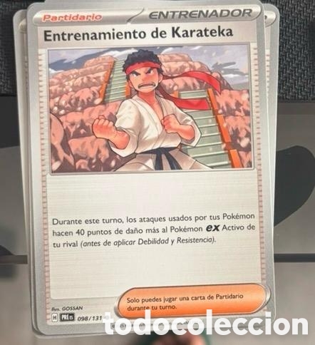 Coleccionismo cromos antiguos: 098/131 Entrenamiento de karateka CARTA POKEMON TCG