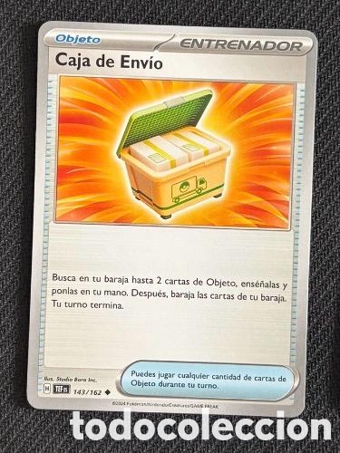Coleccionismo cromos antiguos: 143/162 Caja de env&iacute;o CARTA POKEMON TCG