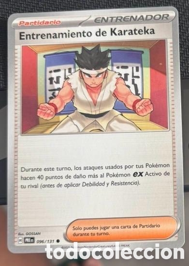 Coleccionismo cromos antiguos: 096/131 Entrenamiento de karateka CARTA POKEMON TCG
