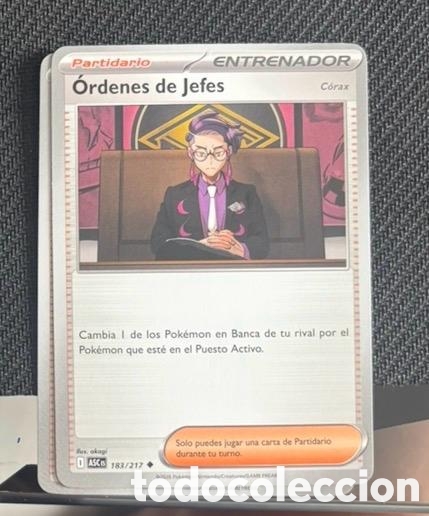 Coleccionismo cromos antiguos: 183/217 &Oacute;rdenes de jefes CARTA POKEMON TCG