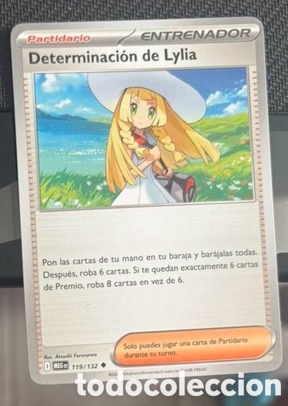 Coleccionismo cromos antiguos: 119/132 Determinaci&oacute;n de Lylia CARTA POKEMON TCG