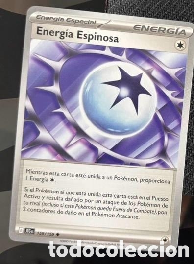 Coleccionismo cromos antiguos: 159/159 Energ&iacute;a espinosa CARTA POKEMON TCG