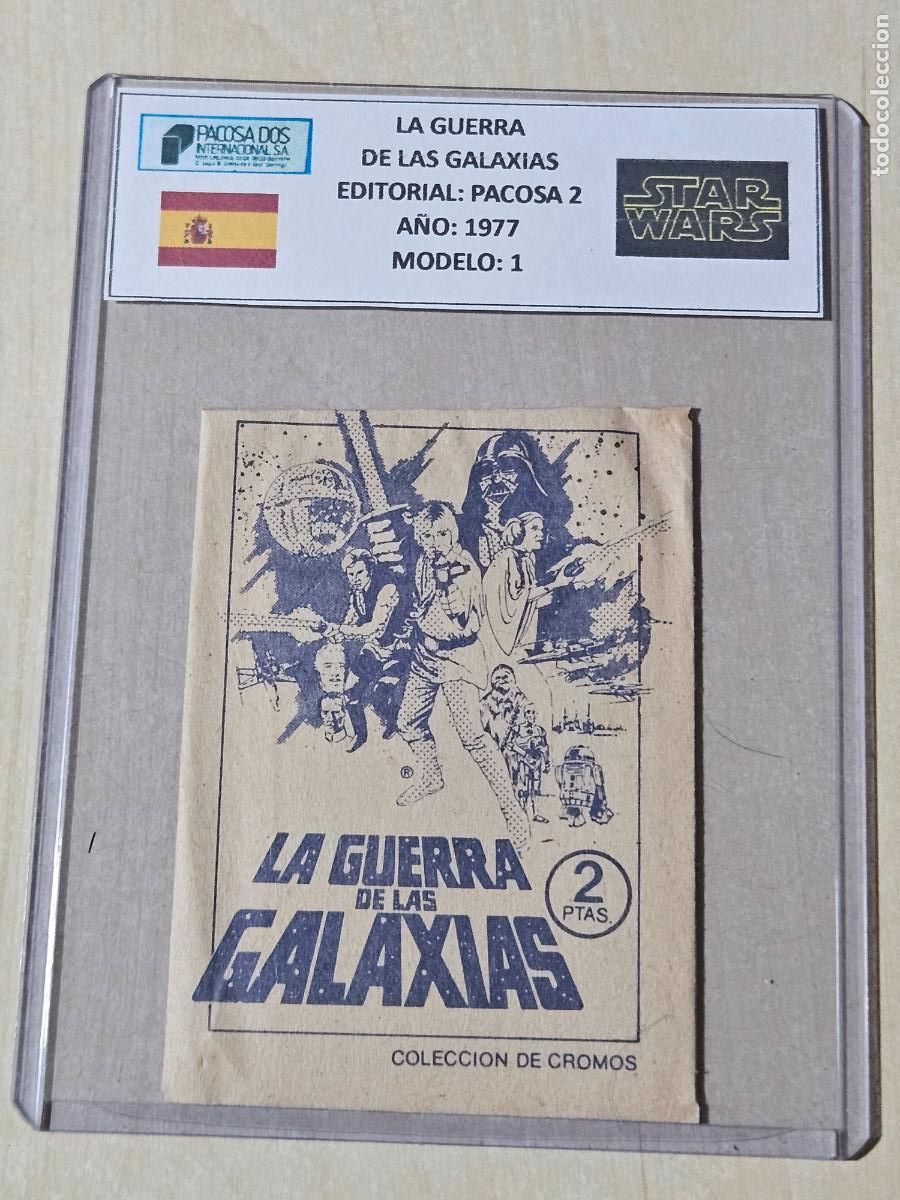 Coleccionismo cromos antiguos: LA GUERRA DE LAS GALAXIAS - STAR WARS PACOSA 2 - 1977 - SOBRE SIN ABRIR - MODELO 1