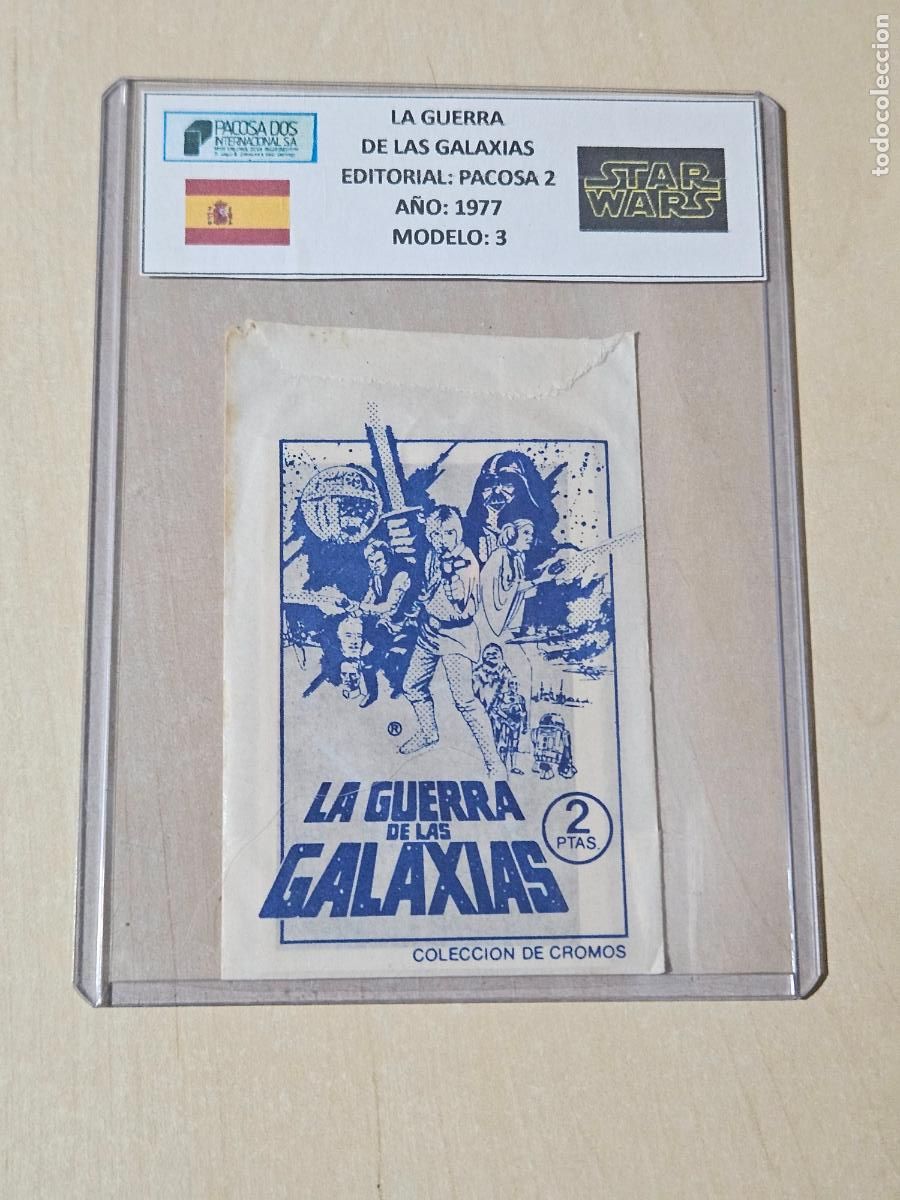 Coleccionismo cromos antiguos: LA GUERRA DE LAS GALAXIAS - STAR WARS PACOSA 2 - 1977 - SOBRE SIN ABRIR - MODELO 3