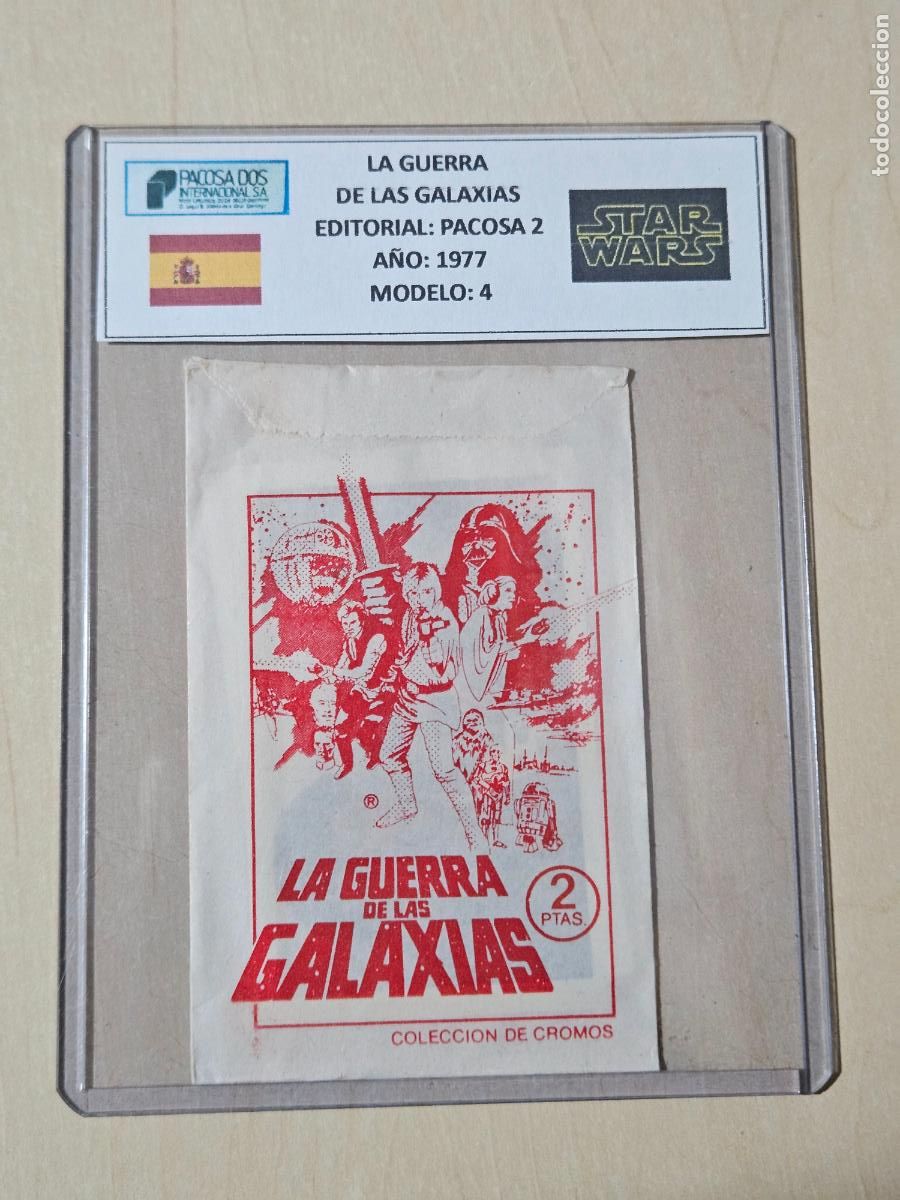 Coleccionismo cromos antiguos: LA GUERRA DE LAS GALAXIAS - STAR WARS PACOSA 2 - 1977 - SOBRE SIN ABRIR - MODELO 4