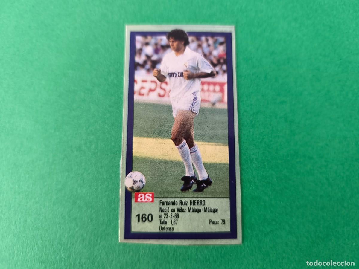 Collezionismo Figurine antiche: CROMO FUTBOL HIERRO REAL MADRID C.F. RECORTADO N&ordm; 160 ASES DE LA LIGA 1989-1990/89-90 AS