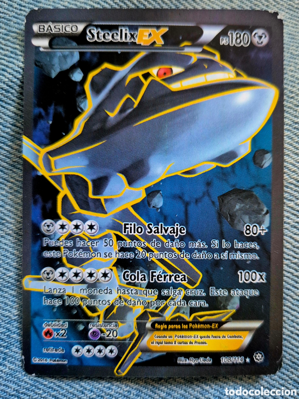 Coleccionismo cromos antiguos: Carta Pok&eacute;mon Steelix EX 108/114