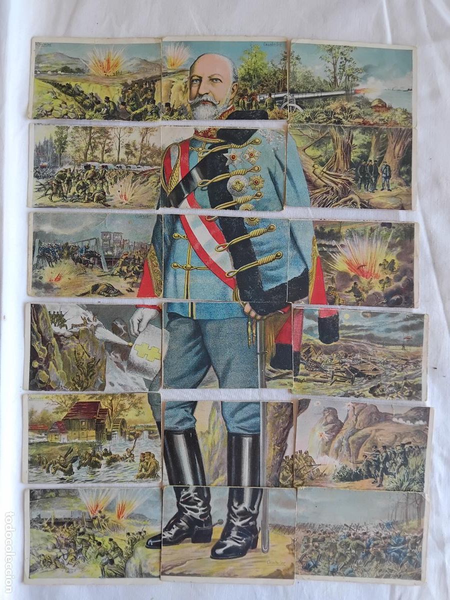 Coleccionismo cromos antiguos: GRAN GUERRA (1914-1918) BULGARIA COLECCION COMPLETA 18 CROMOS. CHOCOLATEA JAIME BOIX.