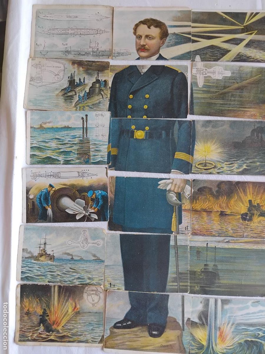 Coleccionismo cromos antiguos: GRAN GUERRA (1914-1918) SUBMARINOS COLECCION COMPLETA 18 CROMOS. CHOCOLATES JAIME BOIX.