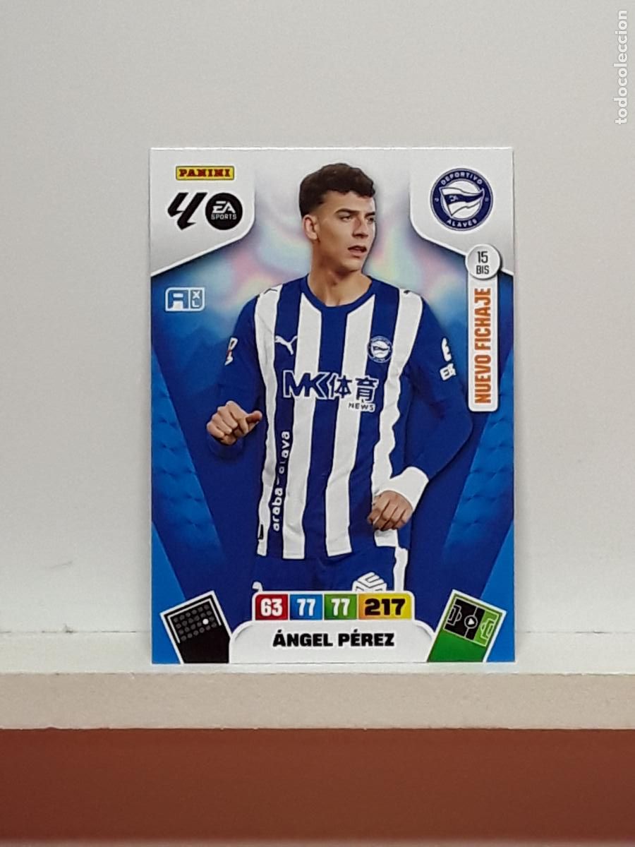 Coleccionismo cromos antiguos: ADRENALYN 2025 2026 25 26 ALBUM PANINI LIGA N 15BIS 15 BIS ALAVES ANGEL PEREZ