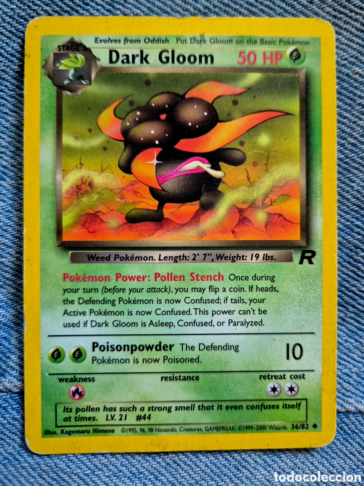 Coleccionismo cromos antiguos: Carta Pokemon Dark Gloom 36/82
