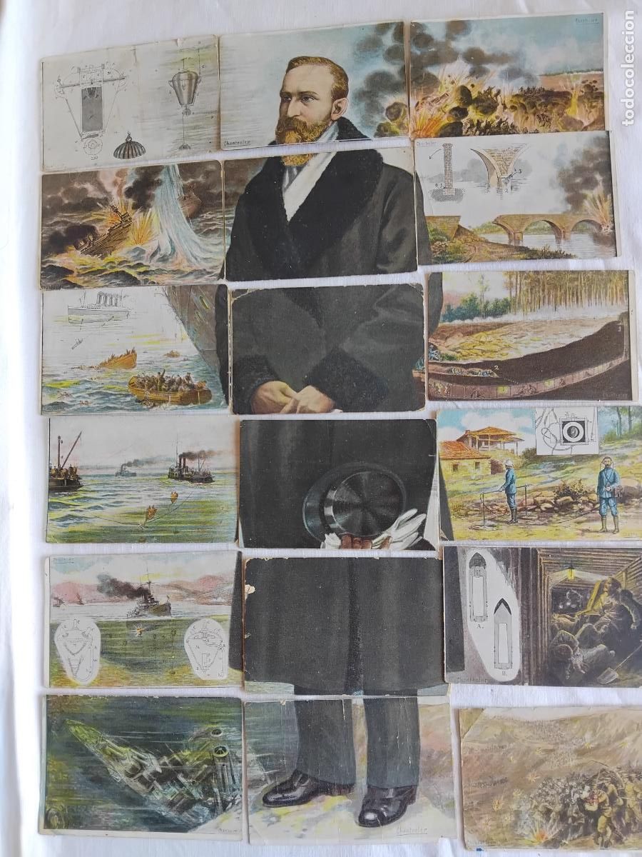 Coleccionismo cromos antiguos: GRAN GUERRA (1914-1918) EXPLOSIVOS. COLECCION COMPLETA 18 CROMOS. CHOCOLATES JAIME BOIX.
