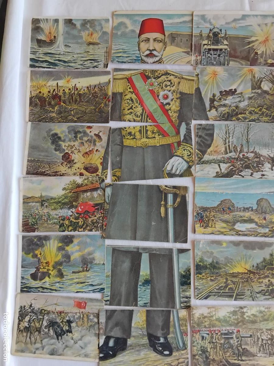 Coleccionismo cromos antiguos: GRAN GUERRA (1914-1918) TURQUIA. COLECCION COMPLETA 18 CROMOS. CHOCOLATES JAIME BOIX.