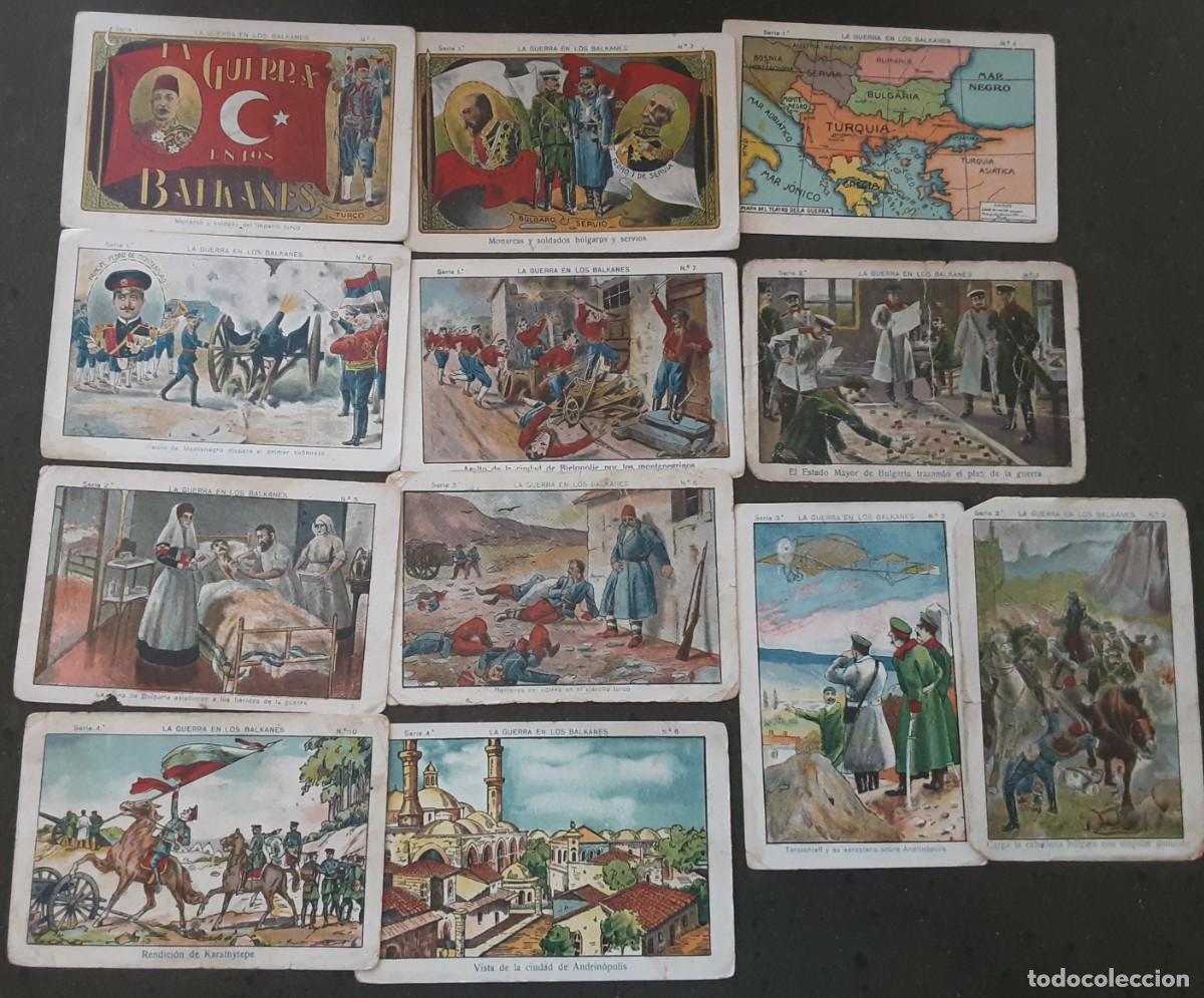 Coleccionismo cromos antiguos: La guerra en los Balcanes lote de 12 cromos chocolates Boix