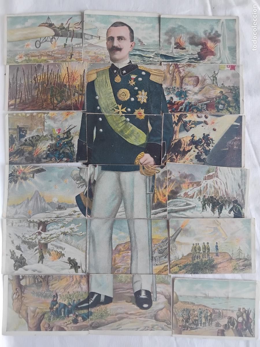 Collectable Antique Stickers: GRAN GUERRA (1914-1918) ITALIA. COLECCION COMPLETA 18 CROMOS. CHOCOLATES JAIME BOIX.