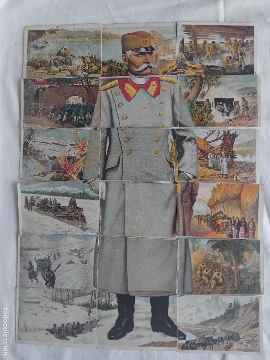Collectable Antique Stickers: GRAN GUERRA (1914-1918) SERVIA. COLECCION COMPLETA 18 CROMOS. CHOCOLATES JAIME BOIX.
