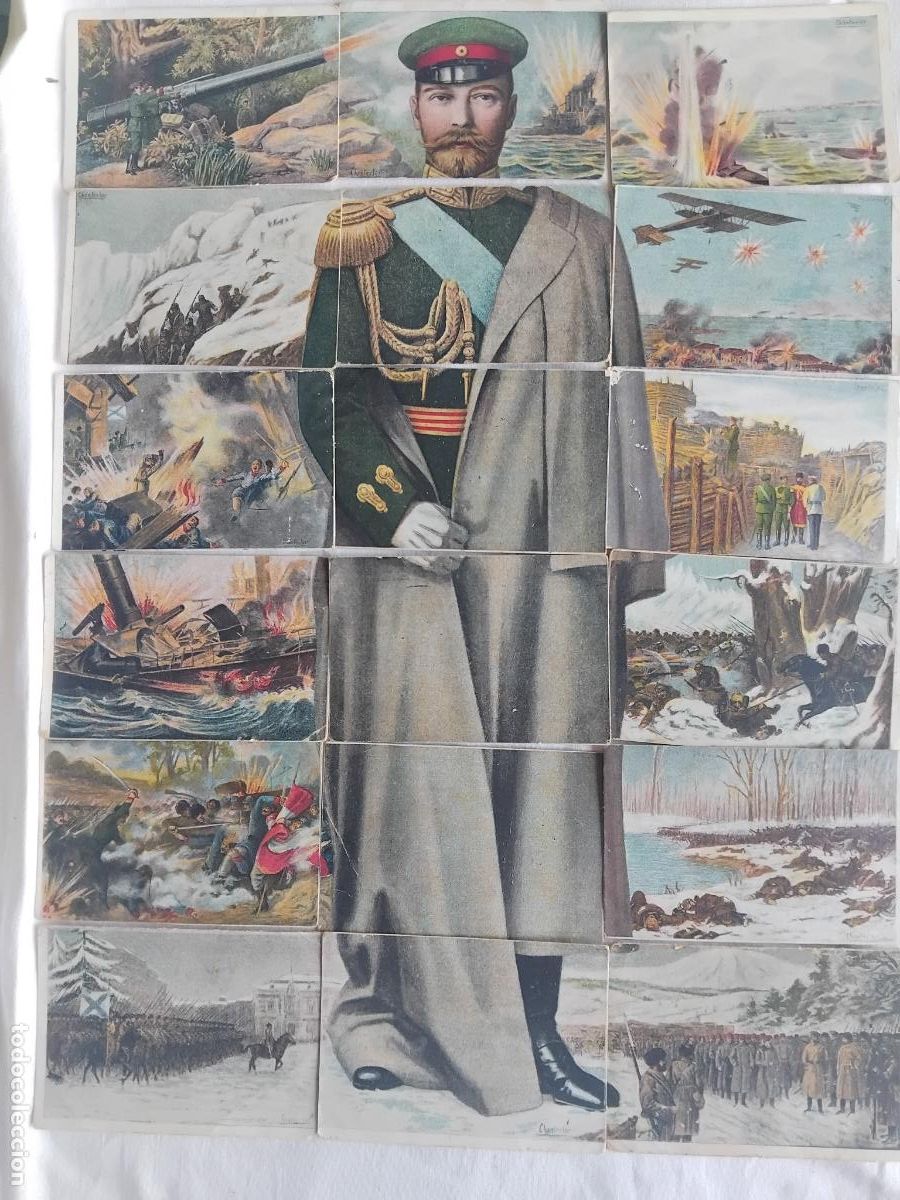 Sammeln alte Sammelbilder: GRAN GUERRA (1914-1918) RUSIA. COLECCION COMPLETA 18 CROMOS. CHOCOLATES JAIME BOIX.
