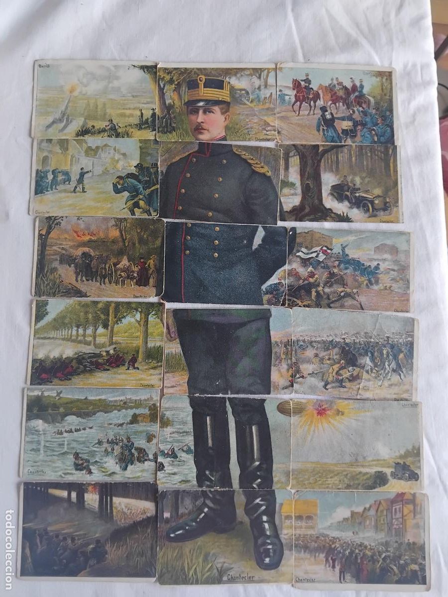 Coleccionismo cromos antiguos: GRAN GUERRA (1914-1918) BELGICA. COLECCION COMPLETA 18 CROMOS. CHOCOLATES JAIME BOIX.