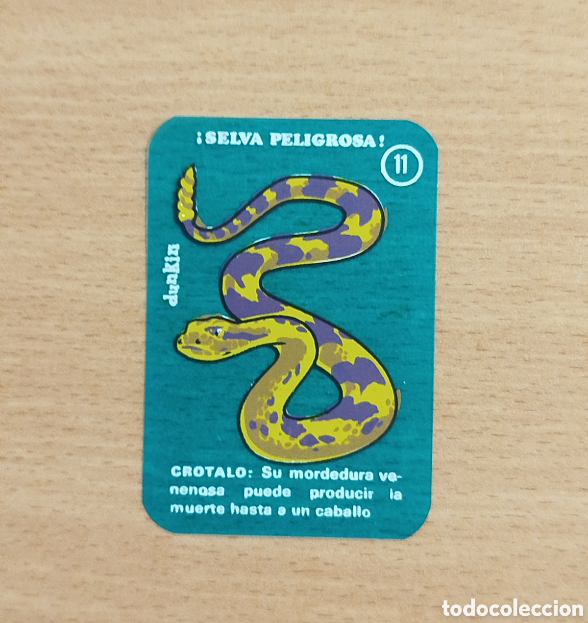 Coleccionismo cromos antiguos: DUNKIN &iexcl; SELVA PELIGROSA ! CROTALO N&deg; 11 CROMO