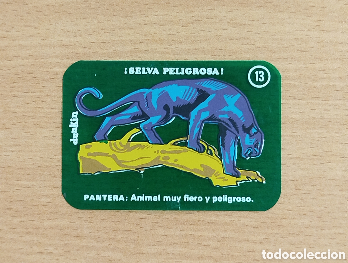 Coleccionismo cromos antiguos: DUNKIN &iexcl; SELVA PELIGROSA ! PANTERA N&deg; 13 CROMO