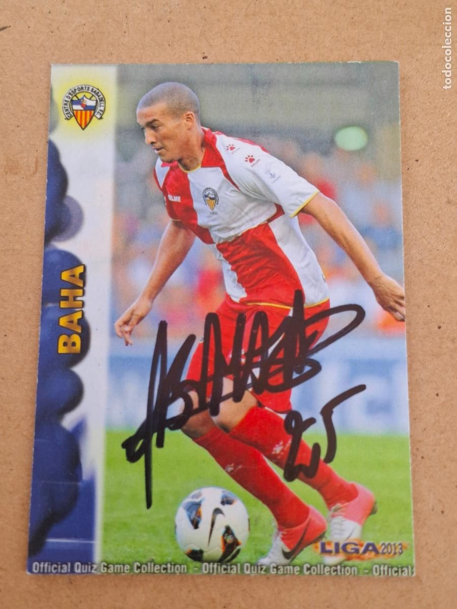 Coleccionismo cromos antiguos: MUNDICROMO QUIZ GAME LIGA 2012 2013 12 13 - 993 BAHA ( CON AUT&Oacute;GRAFO ) - C.D. SABADELL CP8
