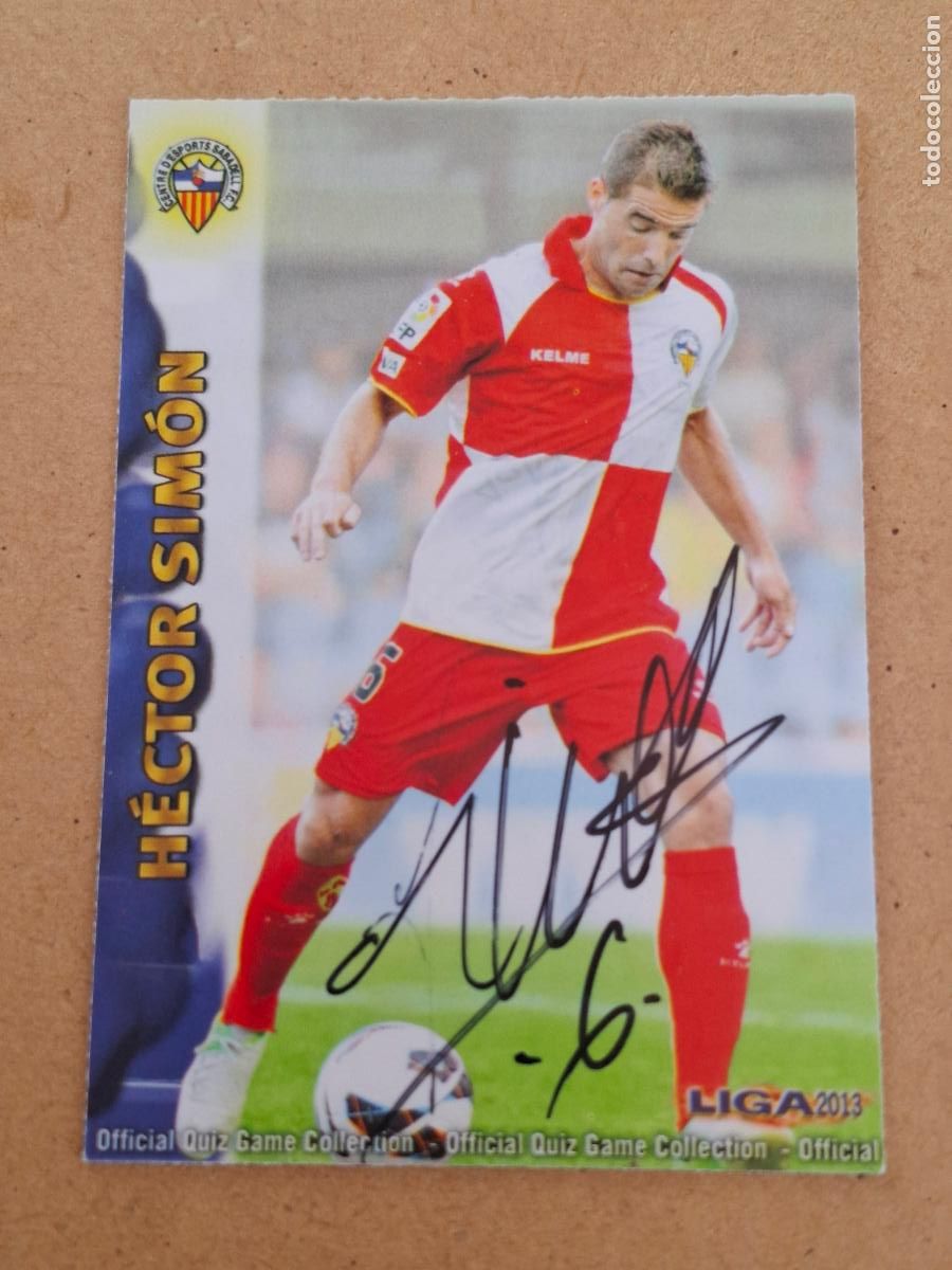 Coleccionismo cromos antiguos: MUNDICROMO QUIZ GAME LIGA 2012 2013 12 13 - 991 H&Eacute;CTOR SIM&Oacute;N ( CON AUT&Oacute;GRAFO ) - C.D. SABADELL CP8