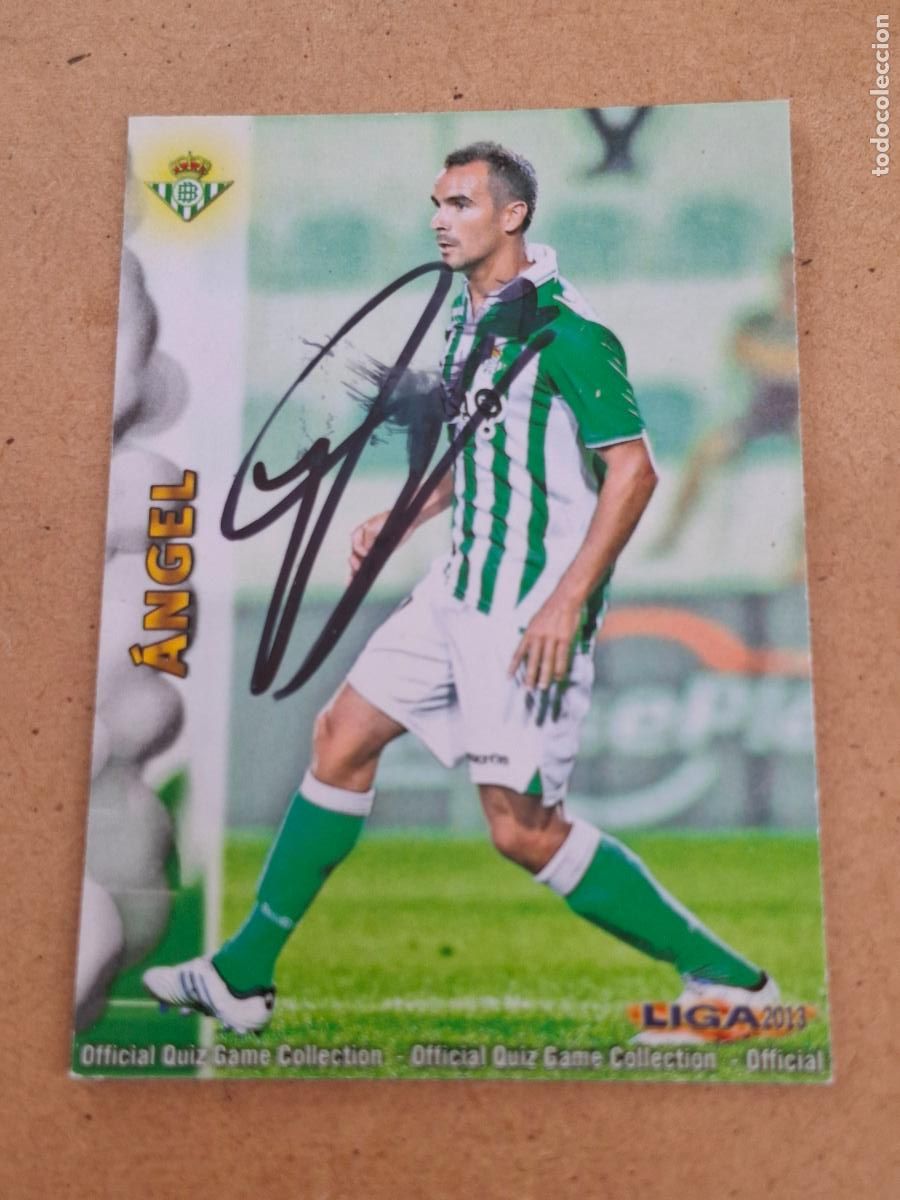 Coleccionismo cromos antiguos: MUNDICROMO QUIZ GAME LIGA 2012 2013 12 13 - 692 &Aacute;NGEL ( CON AUT&Oacute;GRAFO ) - REAL BETIS CP8