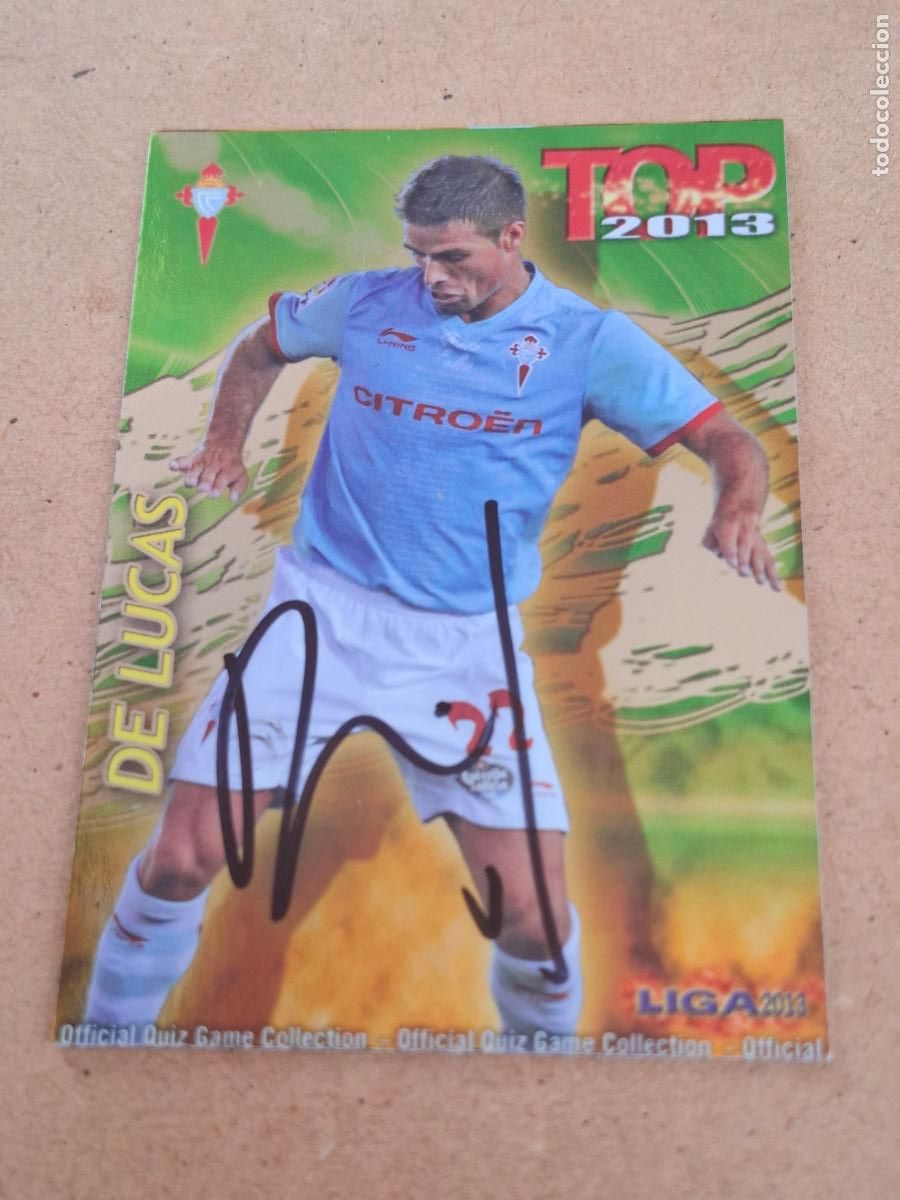 Coleccionismo cromos antiguos: MUNDICROMO QUIZ GAME LIGA 2012 2013 12 13 - 602 DE LUCAS ( CON AUT&Oacute;GRAFO ) - R.C. CELTA CP8