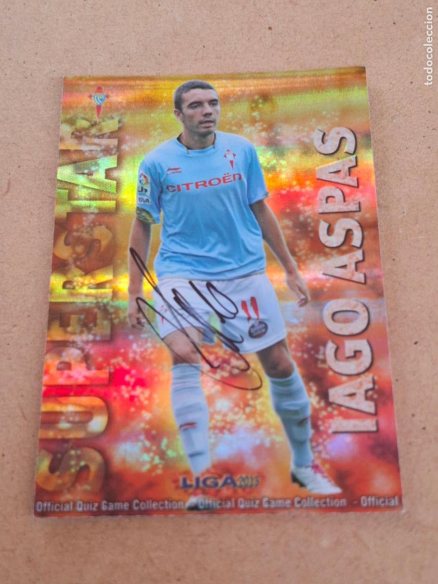 Coleccionismo cromos antiguos: MUNDICROMO QUIZ GAME LIGA 2012 2013 12 13 - 512 IAGO ASPAS ( CON AUT&Oacute;GRAFO ) - R.C. CELTA CP8