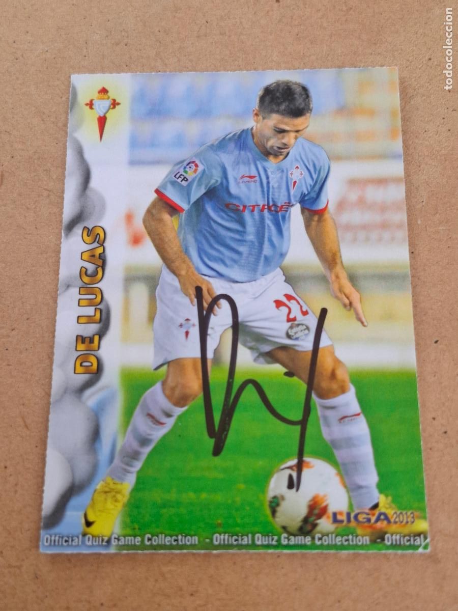 Coleccionismo cromos antiguos: MUNDICROMO QUIZ GAME LIGA 2012 2013 12 13 - 503 DE LUCAS ( CON AUT&Oacute;GRAFO ) - R.C. CELTA CP8