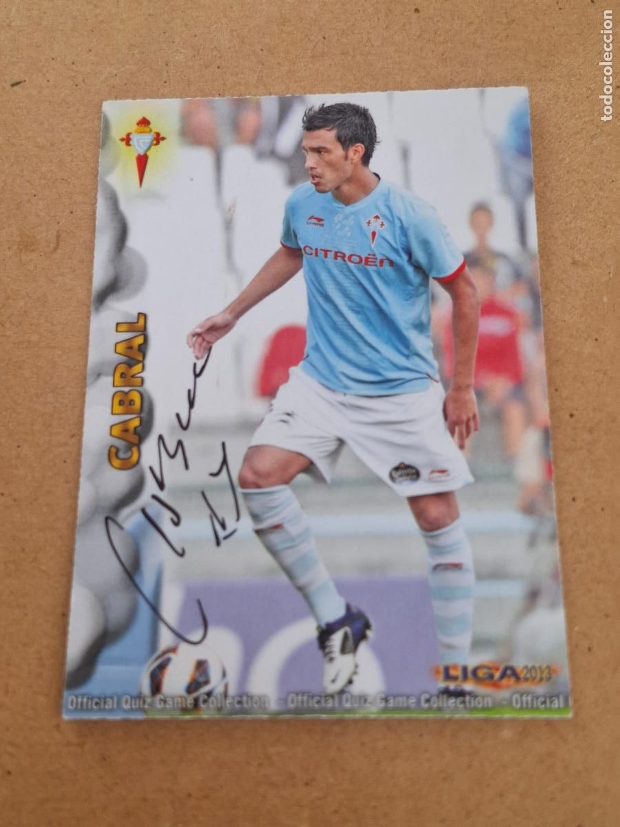 Coleccionismo cromos antiguos: MUNDICROMO QUIZ GAME LIGA 2012 2013 12 13 - 496 CABRAL ( CON AUT&Oacute;GRAFO ) - R.C. CELTA CP8