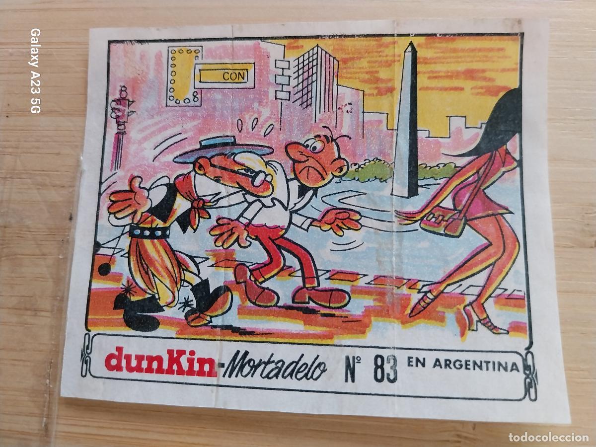 Coleccionismo cromos antiguos: DUNKIN MORTADELO A&Ntilde;O 1971 EL MEDALLON ROBADO CROMO 83 EN ARGENTINA ... RECUPERADO ORIGINAL A&Ntilde;O