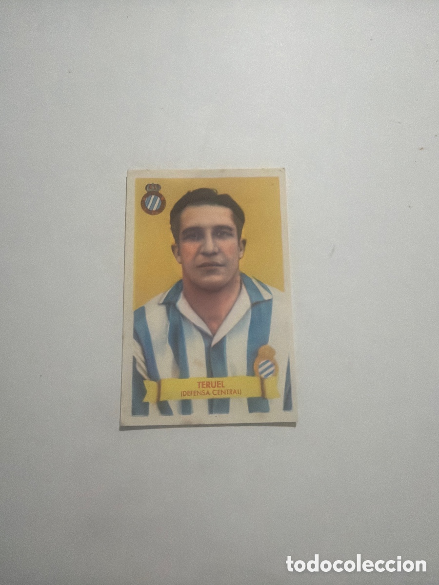 Coleccionismo cromos antiguos: F&uacute;tbol Bruguera 1949, Teruel, Espa&ntilde;ol.
