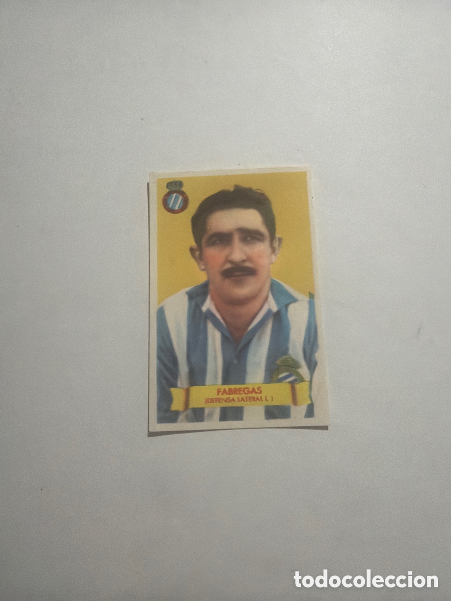 Coleccionismo cromos antiguos: F&uacute;tbll Bruguera 1949, Fabregas, Espa&ntilde;ol.