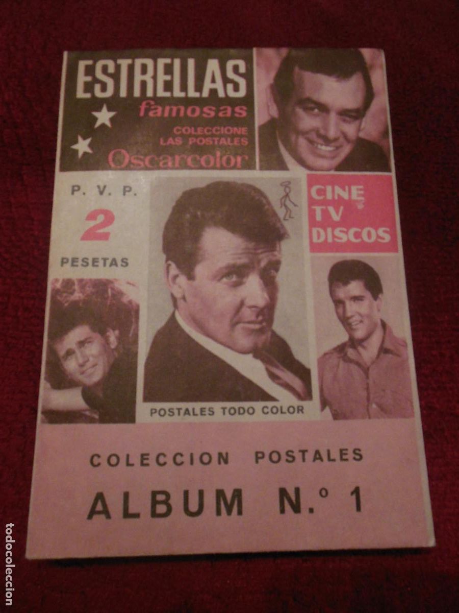 Coleccionismo cromos antiguos: ESTRELLAS FAMOSAS SOBRE SORPRESA DE CROMOS SIN ABRIR COLECCION POSTALES ALBUM 1 ELVIS PRESLEY CINE