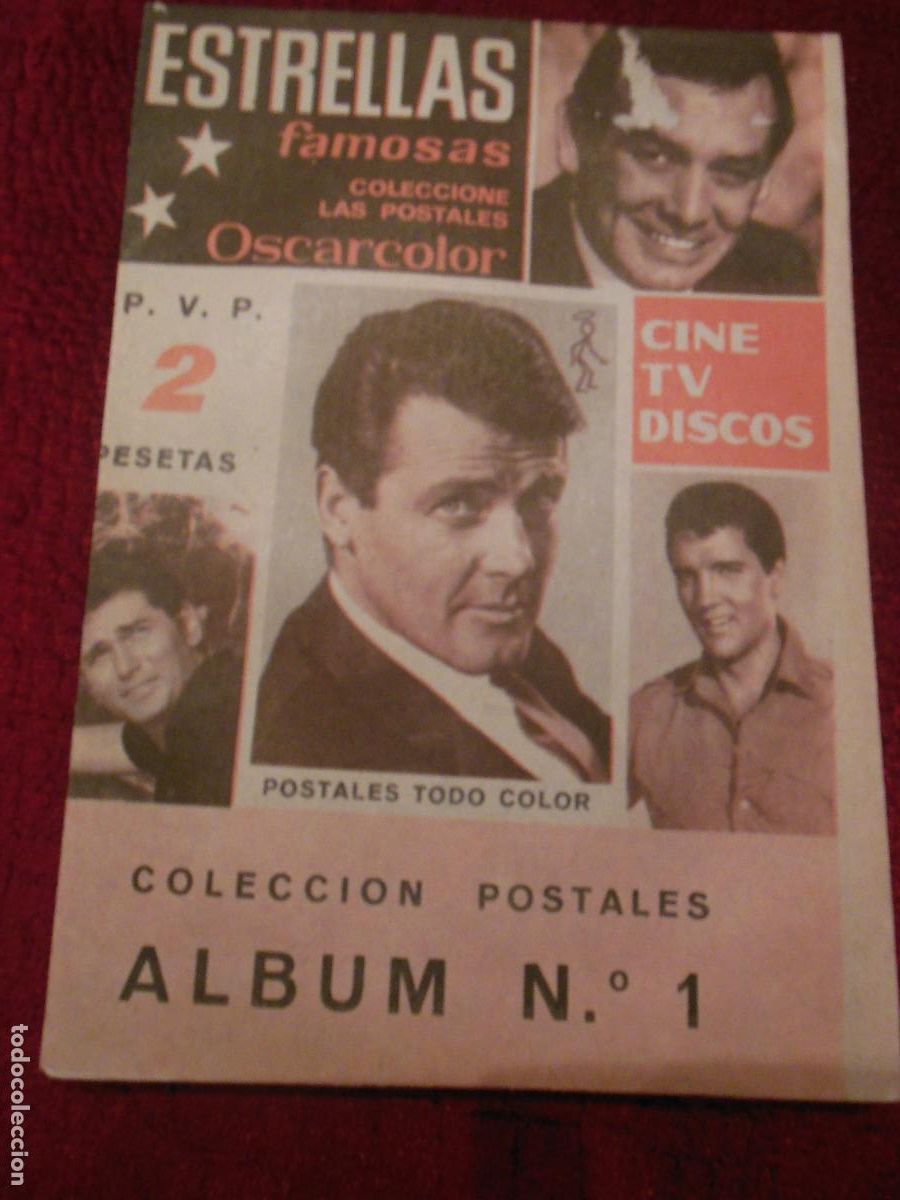 Coleccionismo cromos antiguos: ESTRELLAS FAMOSAS SOBRE SORPRESA DE CROMOS SIN ABRIR COLECCION POSTALES ALBUM 1 ELVIS PRESLEY CINE