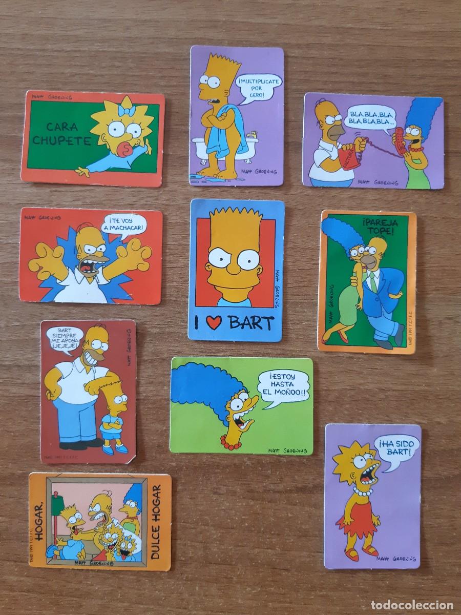 Coleccionismo cromos antiguos: BOLLYCAO LOTE 10 CROMOS ADHESIVOS DIFERENTES LOS SIMPSONS A&Ntilde;O 1991. NUNCA PEGADOS, SIN PEGAR