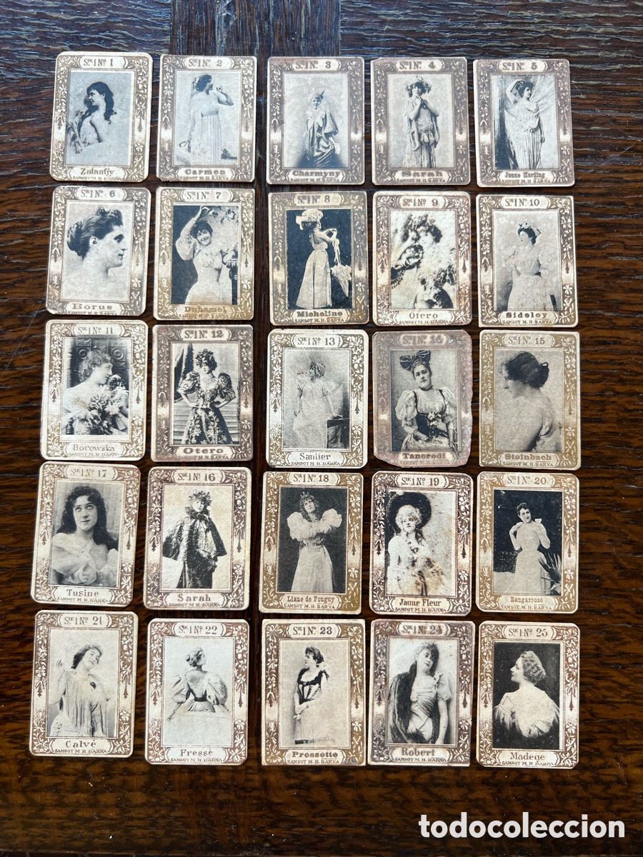 Coleccionismo cromos antiguos: Colecci&oacute;n completa de 25 cromos fotogr&aacute;ficos modernistas &ndash; Sansot M.H. Barna (Barcelona) &ndash; ca. 1900