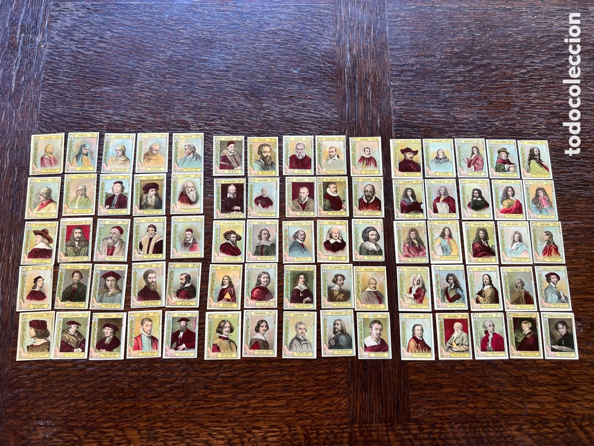 Coleccionismo cromos antiguos: Colecci&oacute;n completa de 25 cromos antiguos &ndash; Grandes pintores del Renacimiento &ndash; ca. 1900