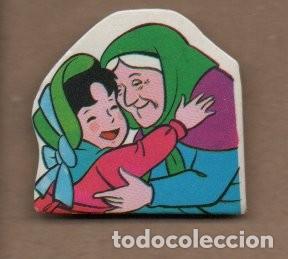 Coleccionismo cromos antiguos: ANTIGUO CROMO ADHESIVO TROQUELADO DE PANRICO - HEIDI Y LA ABUELITA.