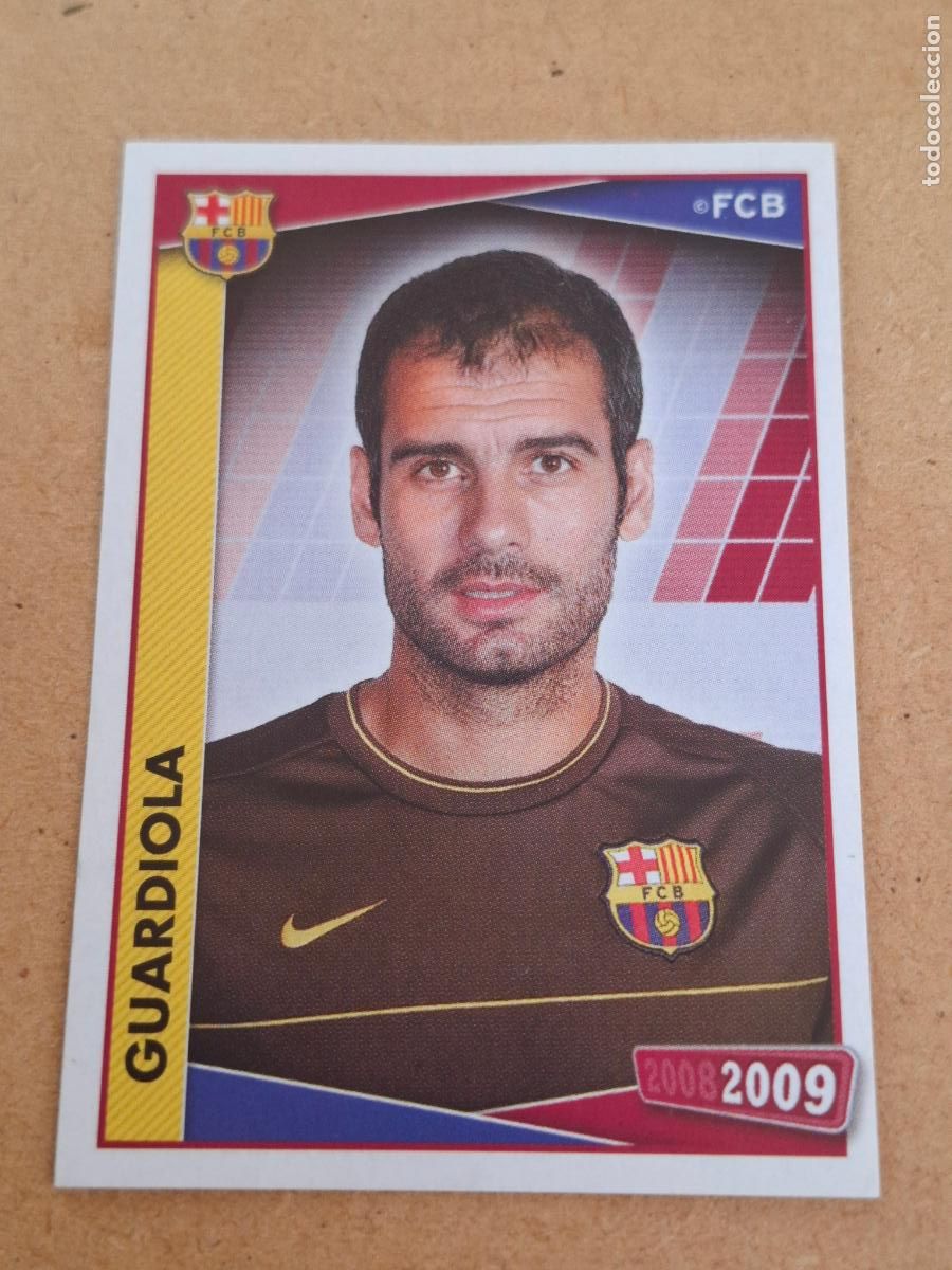 Coleccionismo cromos antiguos: COLECCI&Oacute;N OFICIAL FC. BARCELONA 2008 2009 - PANINI - 12 GUARDIOLA ( NUNCA PEGADO ) CP8