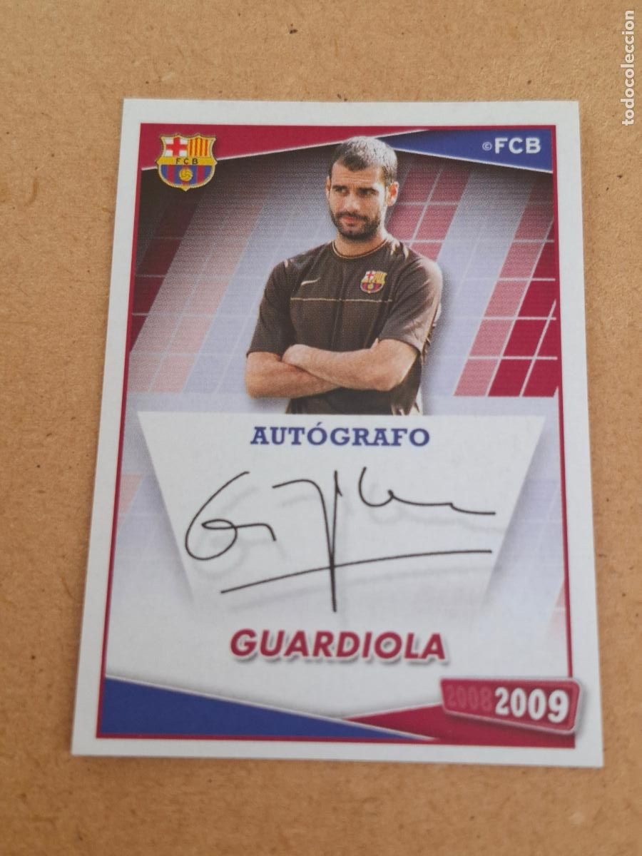 Coleccionismo cromos antiguos: COLECCI&Oacute;N OFICIAL FC. BARCELONA 2008 2009 - PANINI - 13 GUARDIOLA ( NUNCA PEGADO ) CP8