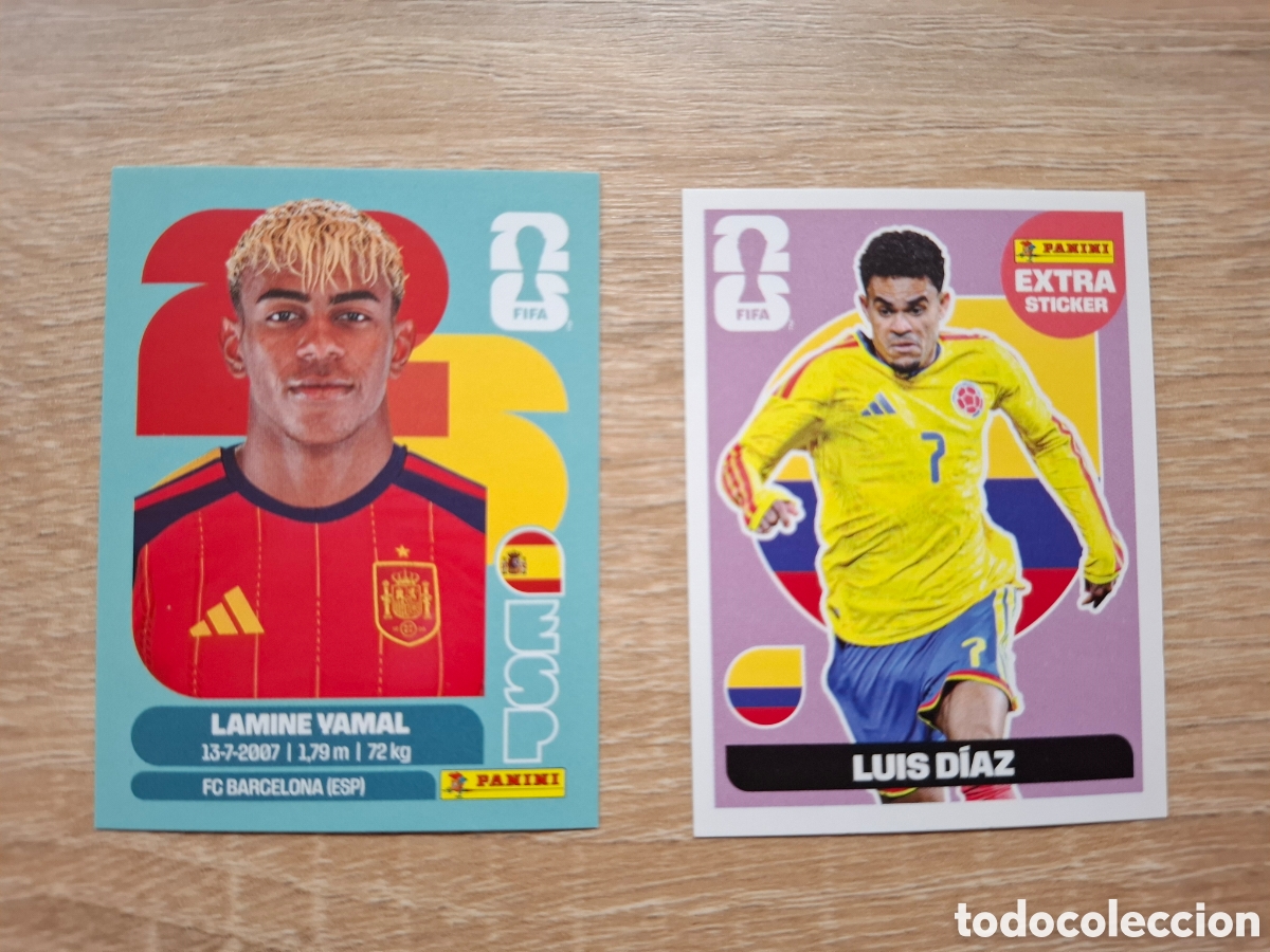 Coleccionismo cromos antiguos: Lamine Luis D&iacute;az Panini extra sticker mundial 2026