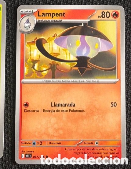 Coleccionismo cromos antiguos: 017/086 Lampent CARTA POKEMON TCG