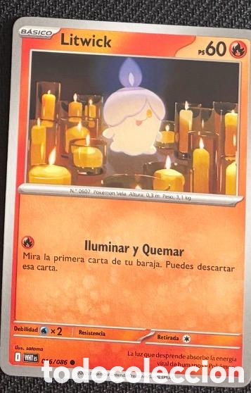 Coleccionismo cromos antiguos: 016/086 Litwick CARTA POKEMON TCG