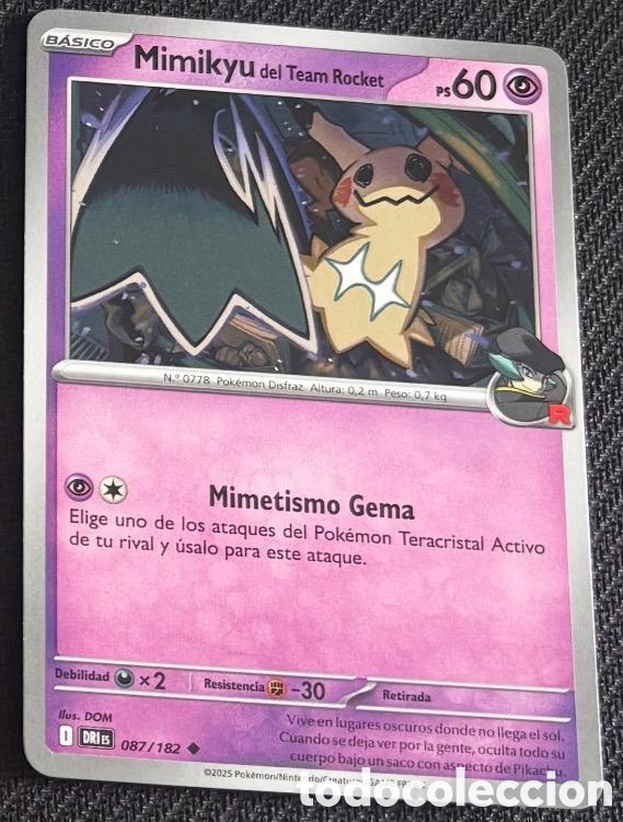Coleccionismo cromos antiguos: 087/182 Mimikyu CARTA POKEMON TCG