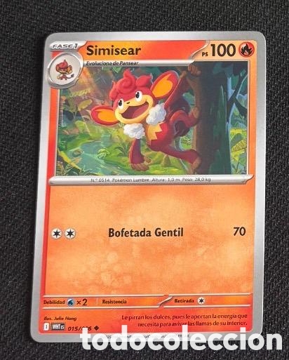 Coleccionismo cromos antiguos: 015/086 Simisear CARTA POKEMON TCG